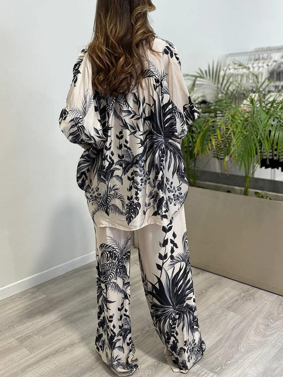 Fashion Print Loose Two-piece Set