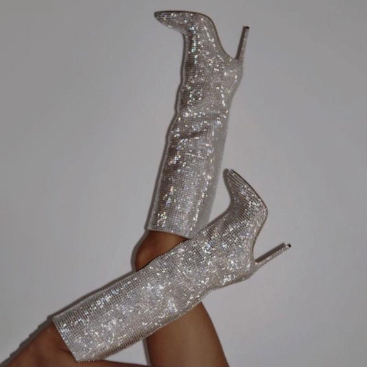 Rhinestone Sparkle Embellished Boots