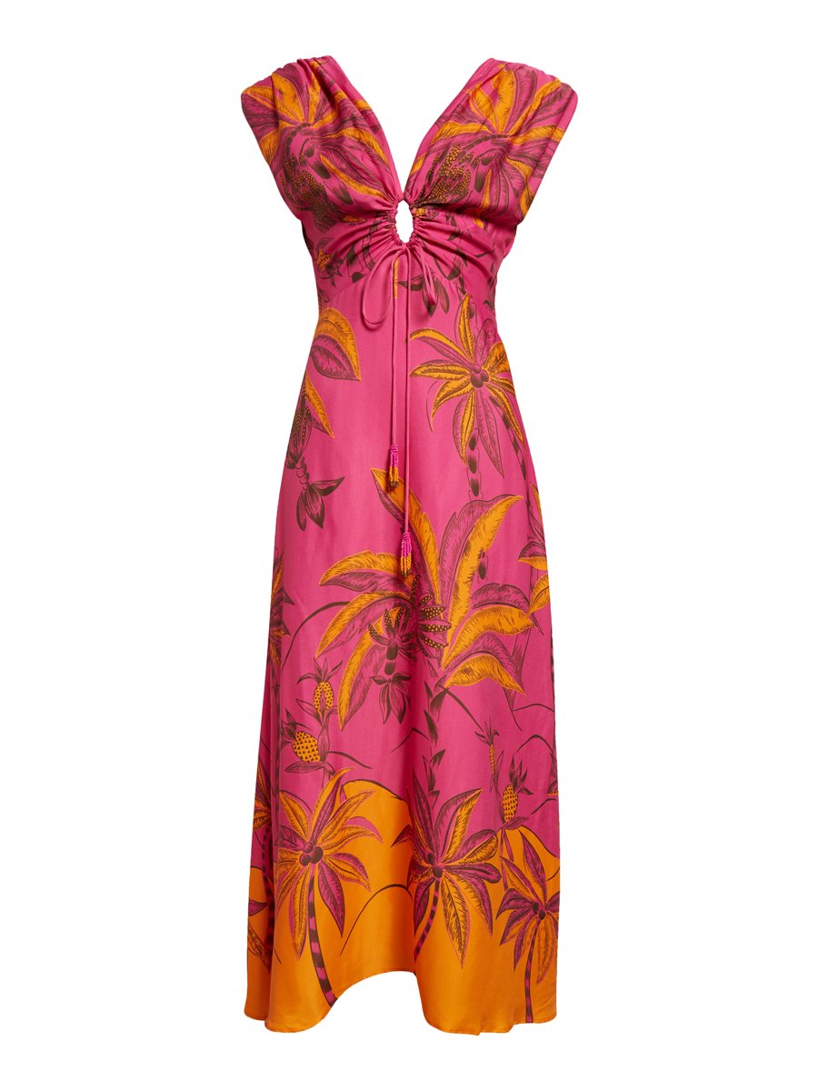 Sleeveless Beach Forest Maxi Dress