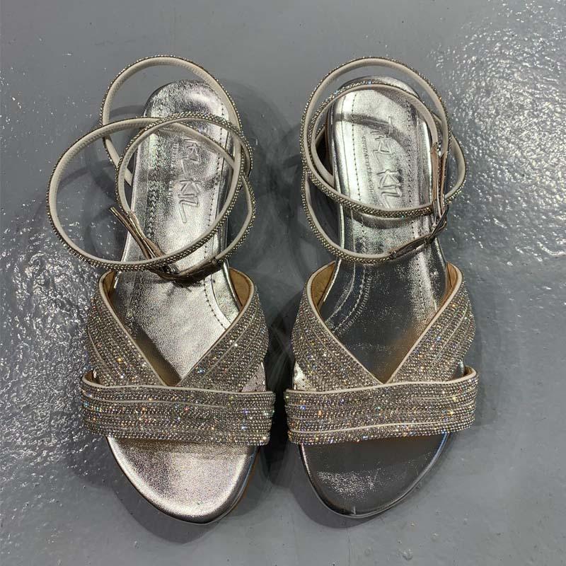 Rhinestone Sparkle Flat Sandals