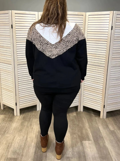 Oversized Chevron Nursing Sweatshirt