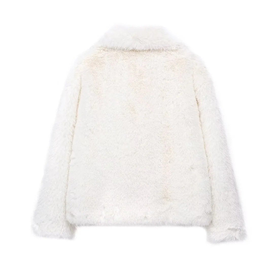 Fashion Loose Faux Fur Warm Short Coat