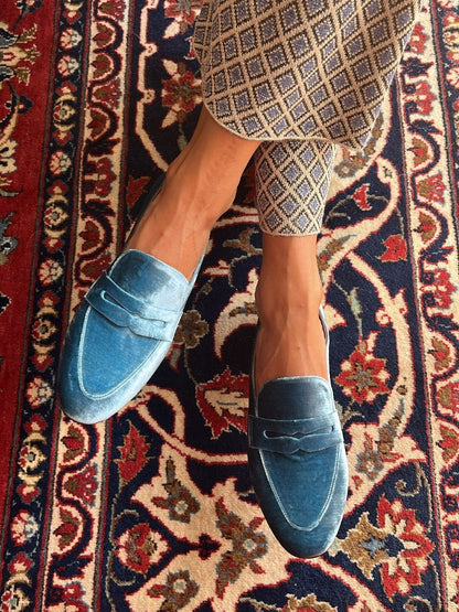 Walk Suede Moccasins In Light Blue