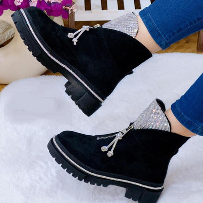 Chic Dazzle Black Boots