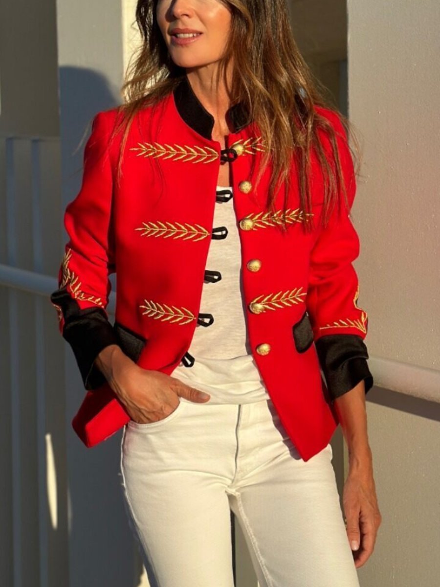 Blazer Embroider Lady Suit Jacket